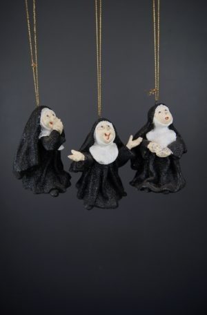 Nuns Black glitter 3 ass.