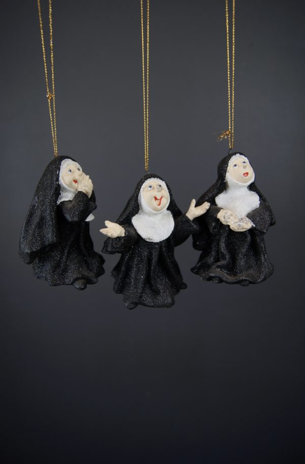 Nuns Black glitter 3 ass.