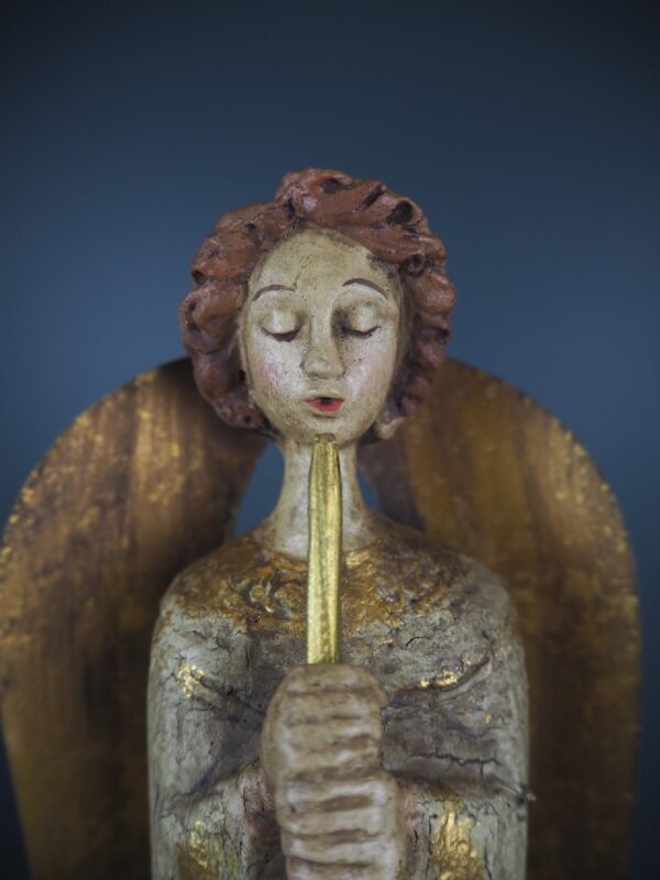 ANGEL W/TRUMPET W/TIN WINGS 16.5 - Image 4