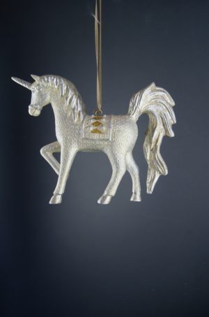 Mini Dot Unicorn Pearl Silver