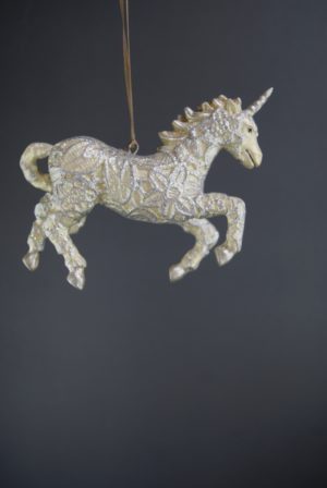 Unicorn Orn Silver Glitters