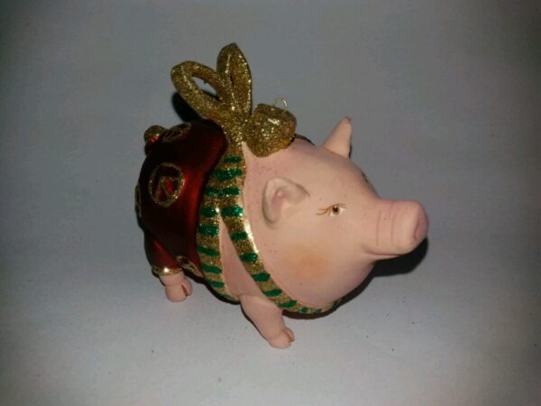 Christmas Swine / pig Red Glits - Image 2