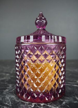 Glass Candle apple/rasberry