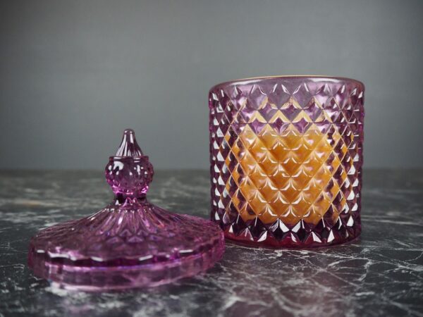 Glass Candle apple/rasberry - Image 2