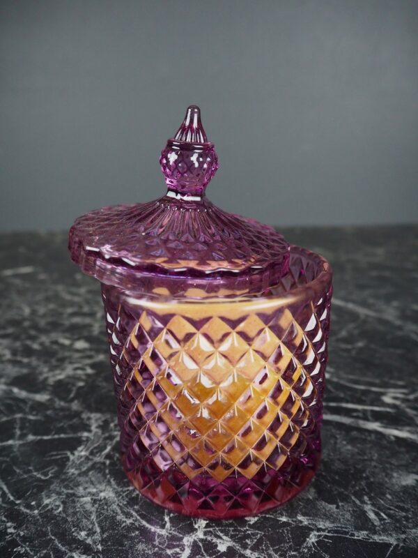 Glass Candle apple/rasberry - Image 3