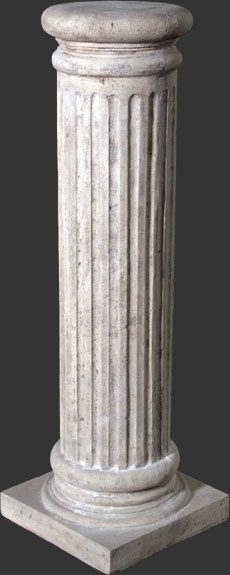 Fluted Pedestal Round Top Small