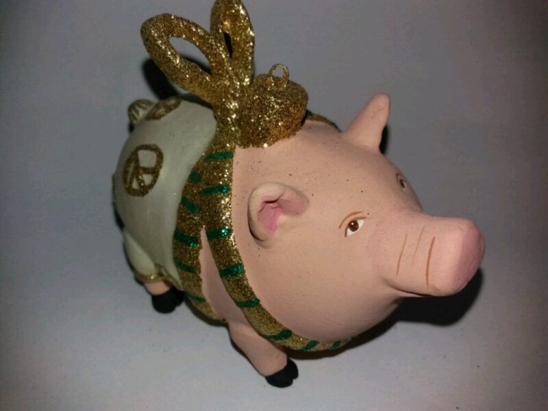 Christmas Swine Pearlized Glits