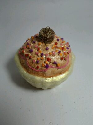 Cupcake Ornament Pearlized Glits