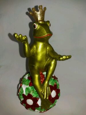 Prince Frog on Floral Ball Lime Glits