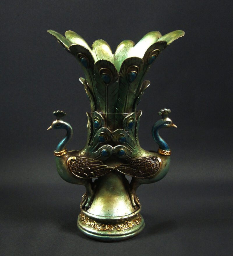 Twin Peacock Vase Nc