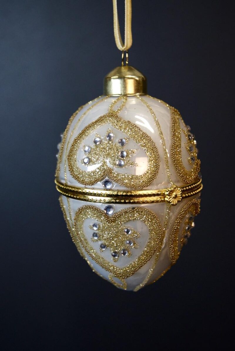 Glass Egg Box White