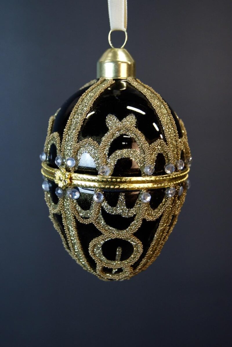Glass Egg Box Black