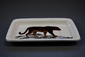 9" Rect Tray Tiger