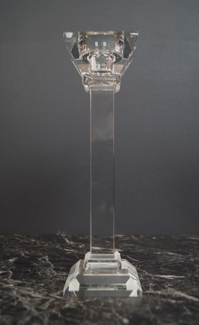 Glass candle holder