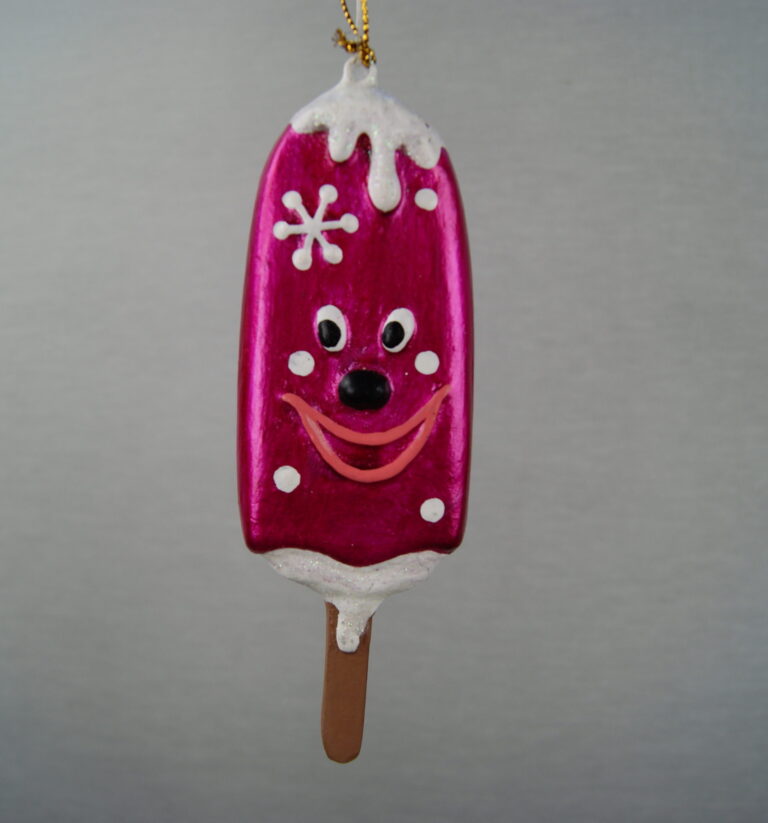 POPSICLE ORN PINK GLITS