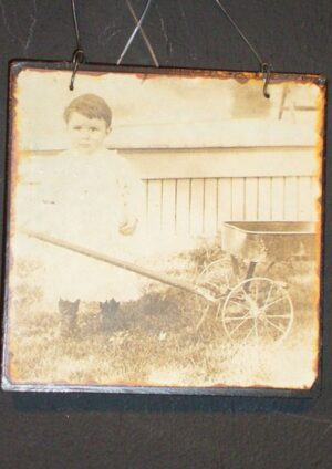 Boy W Cart Tinplate 10x10