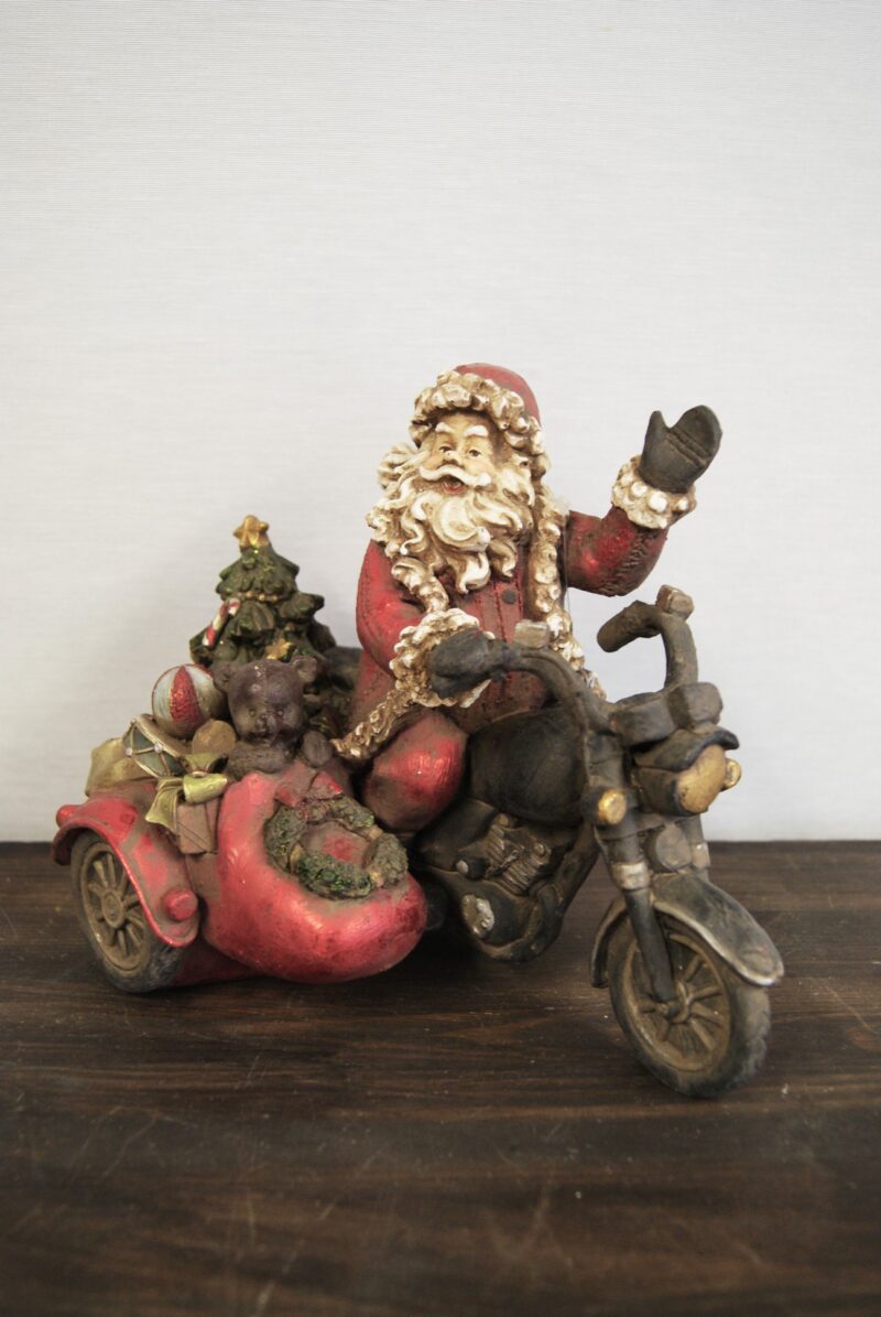 Santa On Mtrcycle W/Bear Tt Rl