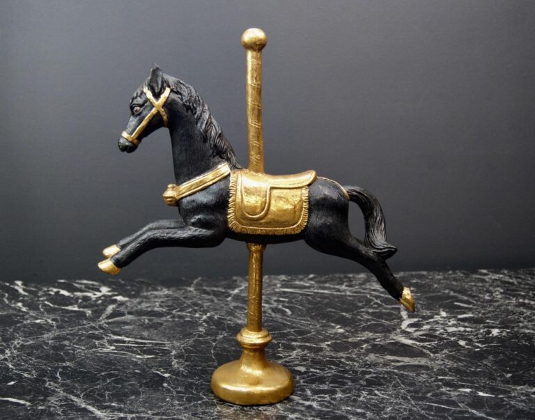 Carousel horse blk/gla L