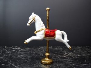 Carousel horse white L