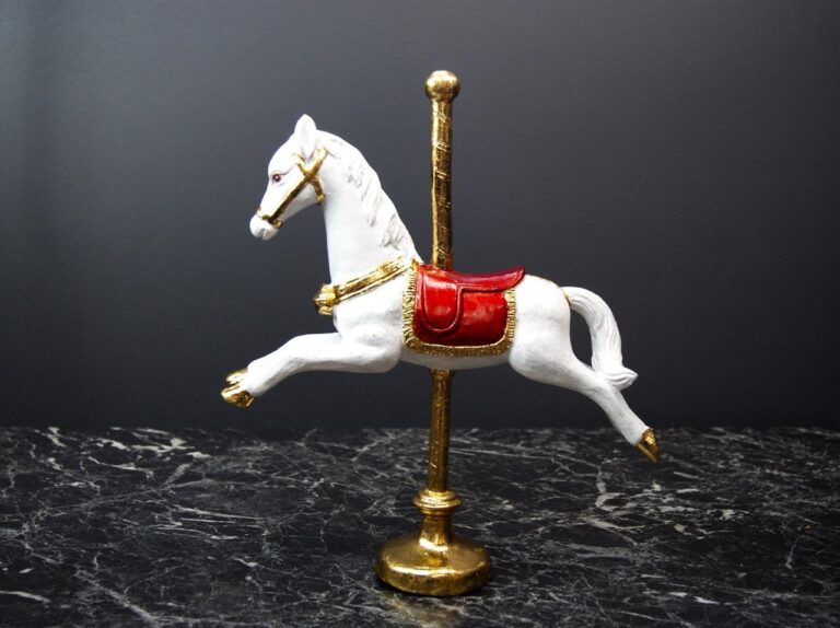 Carousel horse white L