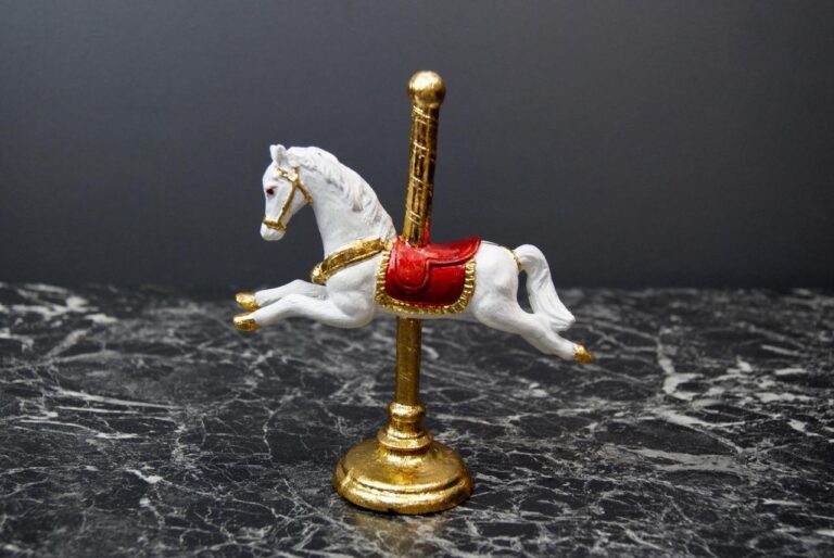 Carousel horse white S
