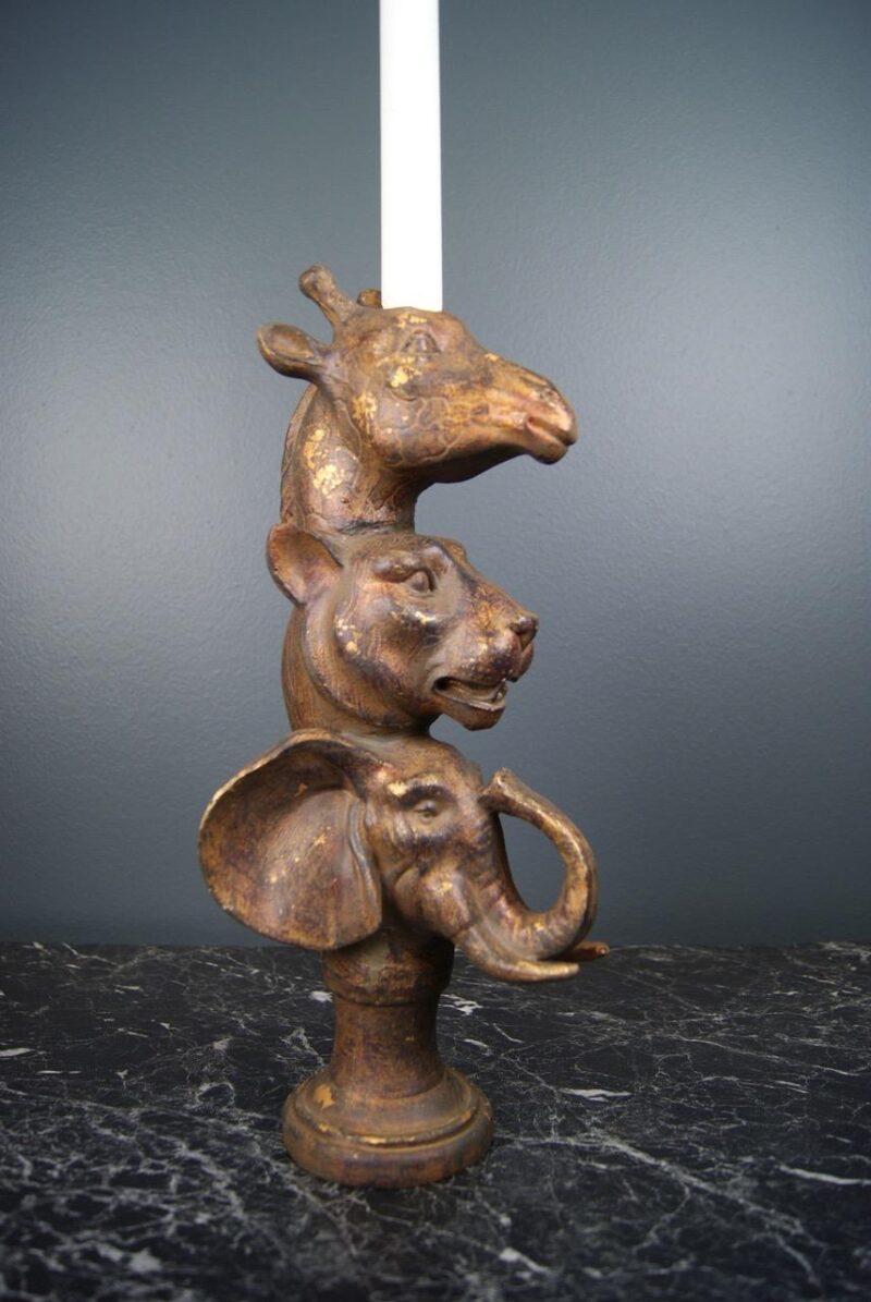 3PLE ANIMAL HEAD CH BRASS