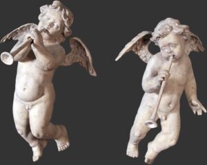 Wall Cherubs Roman Stone