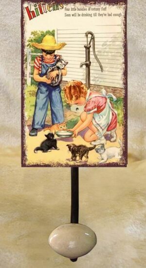Children W/Kittens 1 Hook 7*12