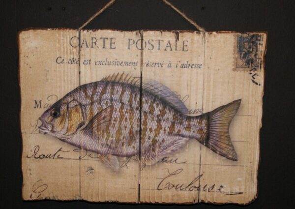 Fish Blue Wooden Plate