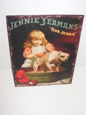 Girl W Dog Tin Sign