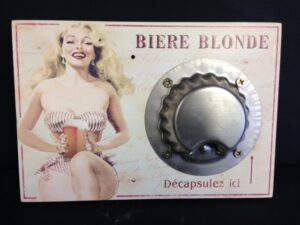 White Wdn Bottle Opener