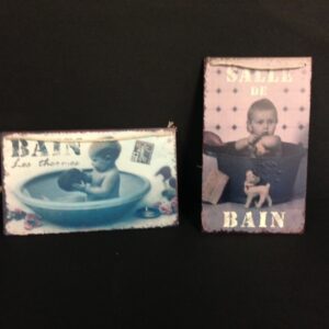 Metal Sign bath 2 ass