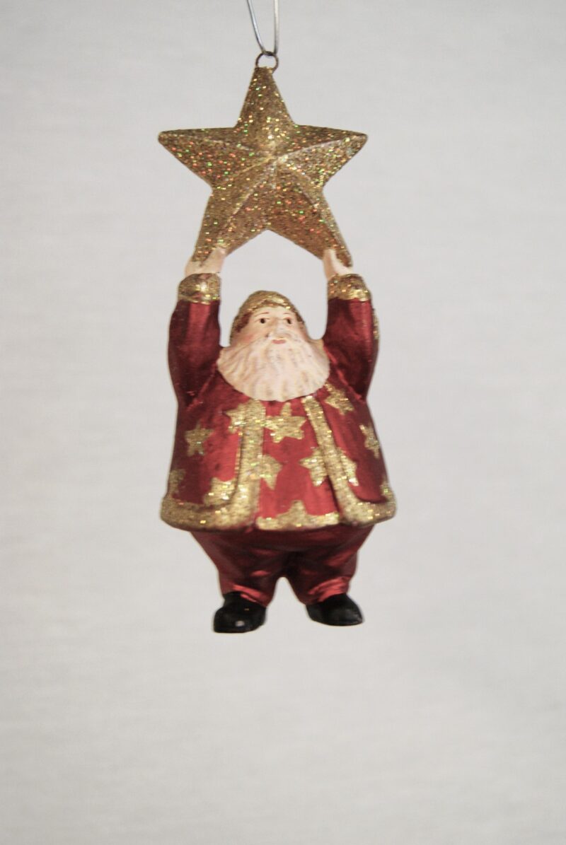 Mini santa w star red