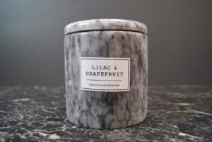 Marble candle grey
