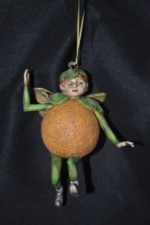 Orange Boy Fairy Antique Glitter