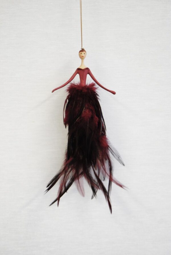 Lady Mean W/Feathers Burg