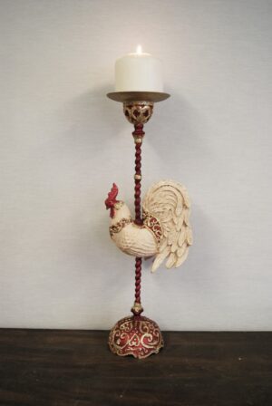 Ch Rooster Satin Red  W/ Glitt