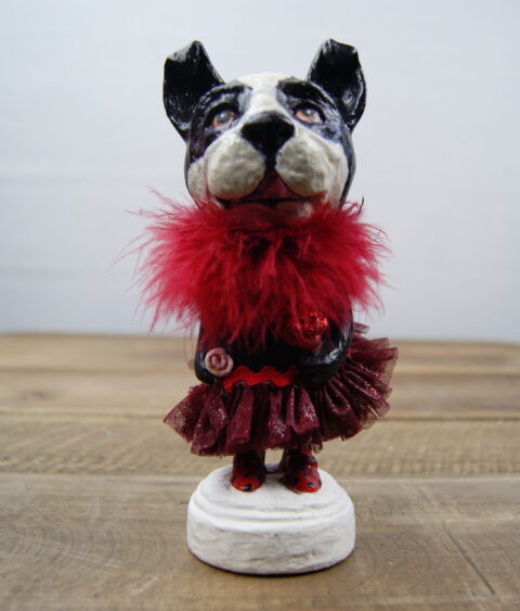 Amorous Dog Burgundy/ Blk w Neckpc & Skirt