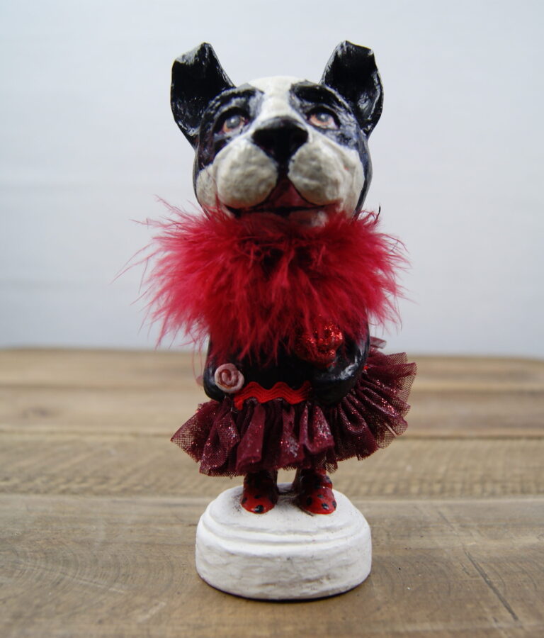 Amorous Dog Burgundy/ Blk w Neckpc & Skirt