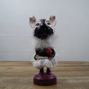 Amorous dog white/black wht neckpc & skirt