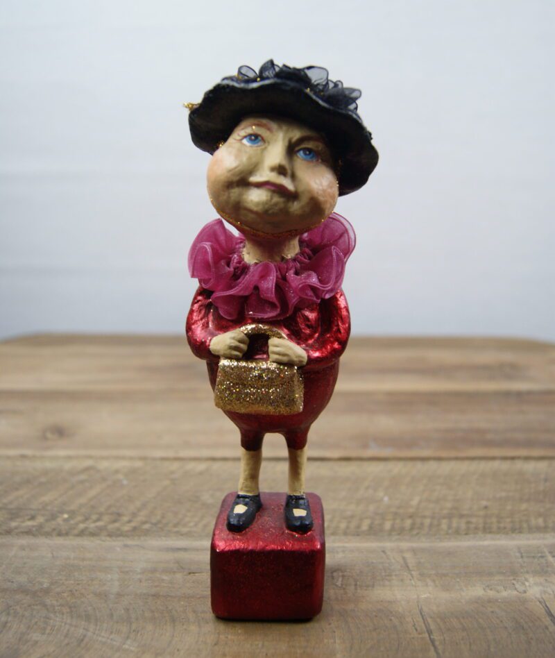 Madamme Delia Tabletop Sat Red/glits