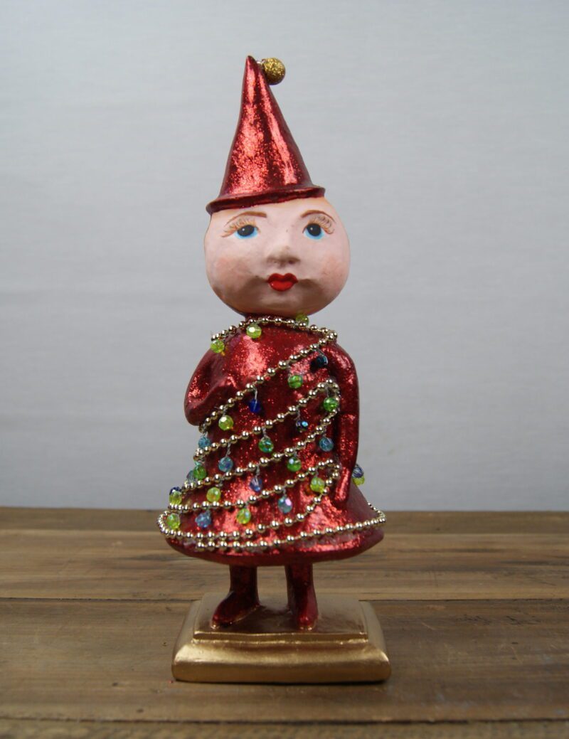 Xmas Bella pearl white w/ glits and beads