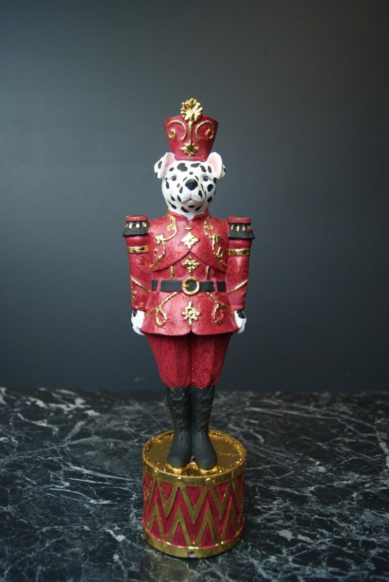 Dalmatian Nutcracker Red Gold Glits