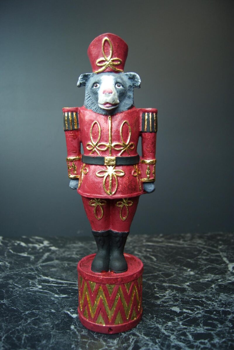 Shepherd Nutcracker Red Gold Glits