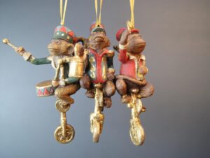 Unicycling Monkeys A/3 Red and Green