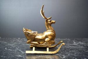 Reindeer Tealight on Sled GL Ant