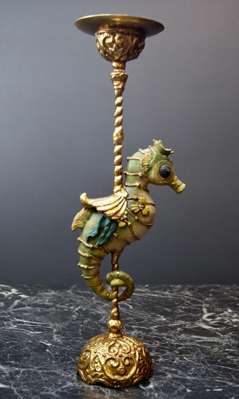 Sea Horse Carousel Gold CH Green Shading