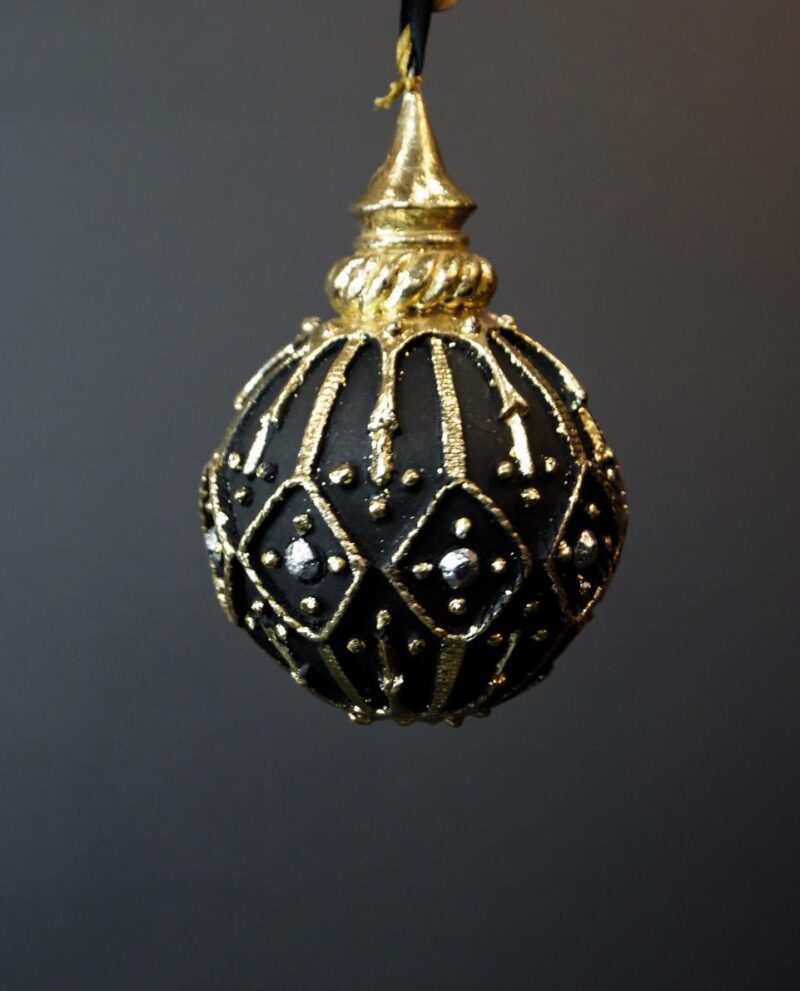 Jeweled ornament Blk/ GL