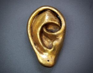 Gold Ear with Antique wall décor