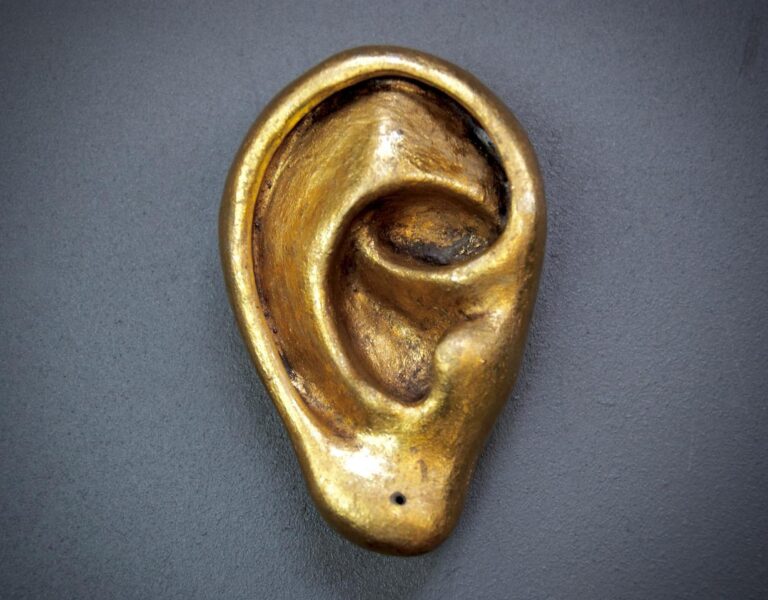 Gold Ear with Antique wall décor